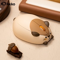 Akko Cute 2.4g/Bluetooth Wireless Mouse Cat Theme Designed Ergonomic 3200 DPI Kawaii Mice Kid Gifts For Gaming Office PC Laptop