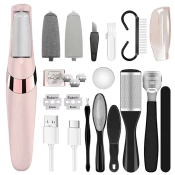 Rechargeable Electric Foot File 1+10 Set Callus Remover Machine Pedicure Device Foot Care…