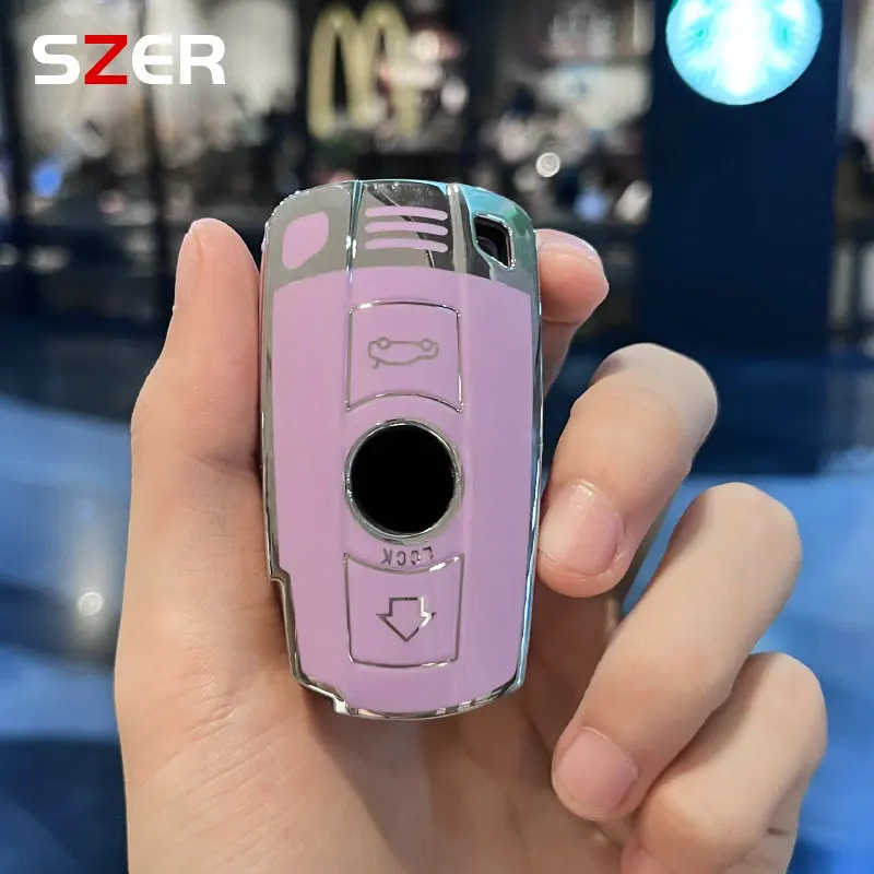 NEW TPU Car Key Case Cover Fob For BMW E60 E61 E70 E81 E87 E90 E91 E92 X1 X5 X3 1 3 5 6 Series Z4 Protector Keychain Accessories