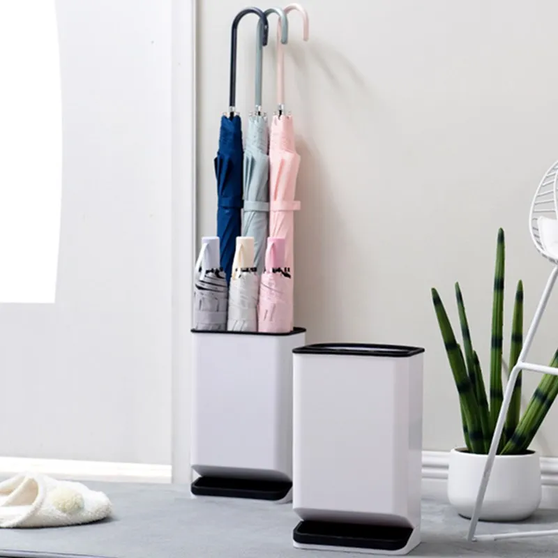 Waterproof ABS Home Umbrella Storage Bucket Water Receiving Umbrella Stand Rack Office Hotel Long Short Umbrellas Stands Box