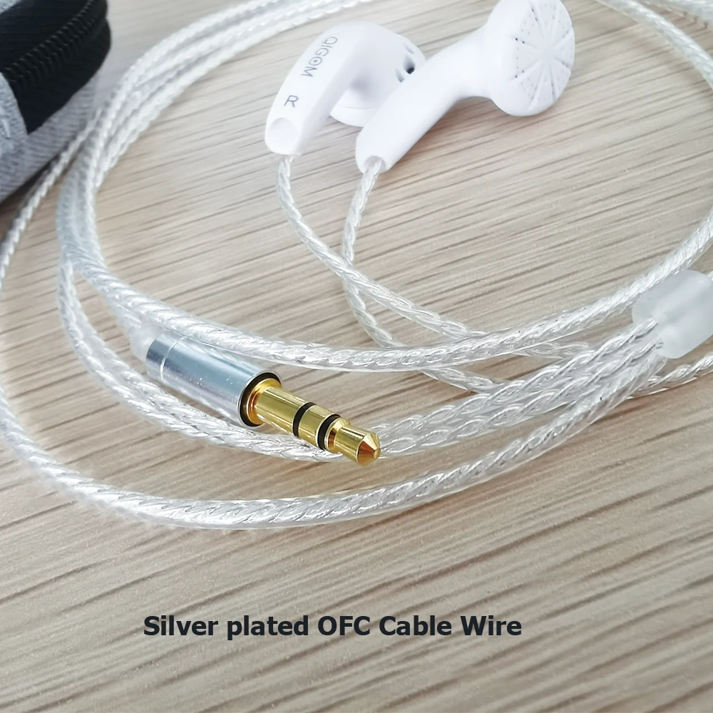 QIGOM White-Lotus 300ohm HIFI SILVER PLATED CABLE High Performance Headphones Earphones