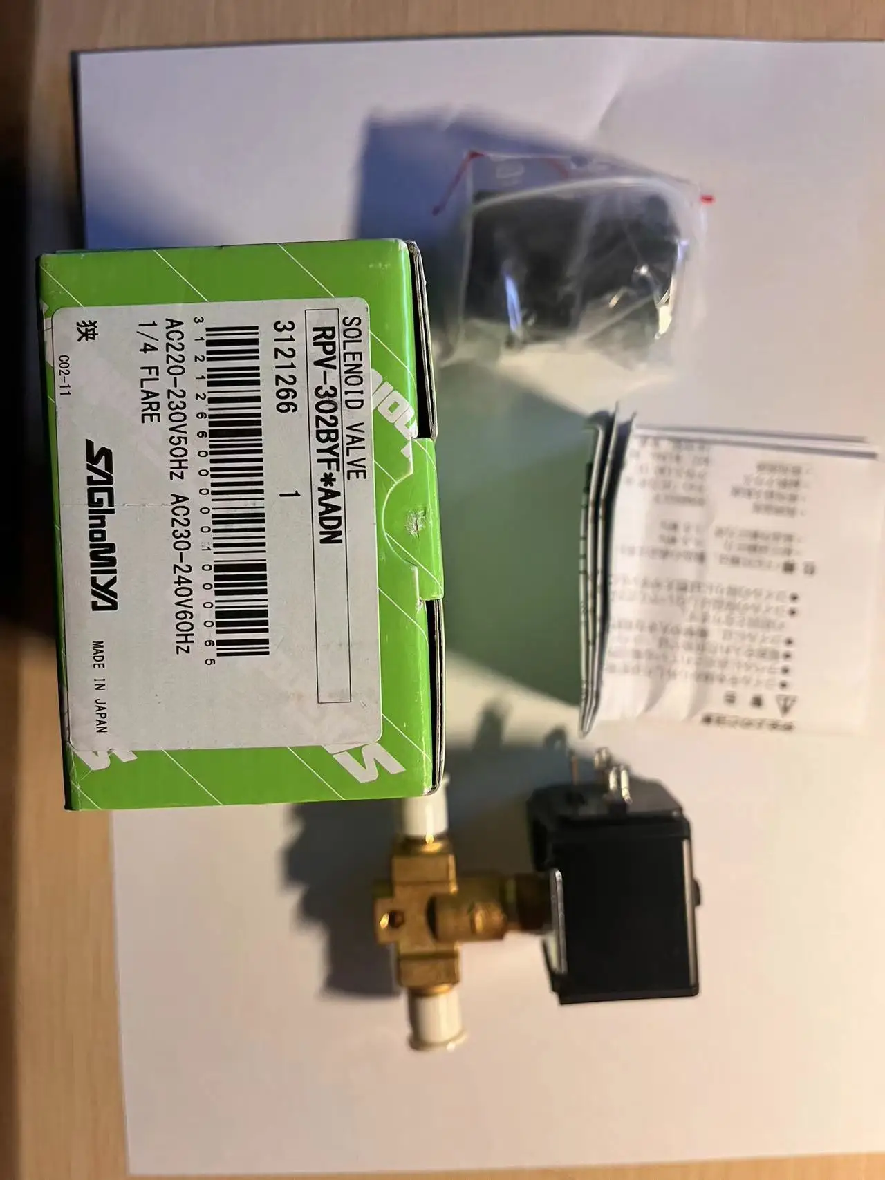 SAGINOMIYA solenoid valve RPV-302BYF brand new original  only 1pc in stock shipping in same day