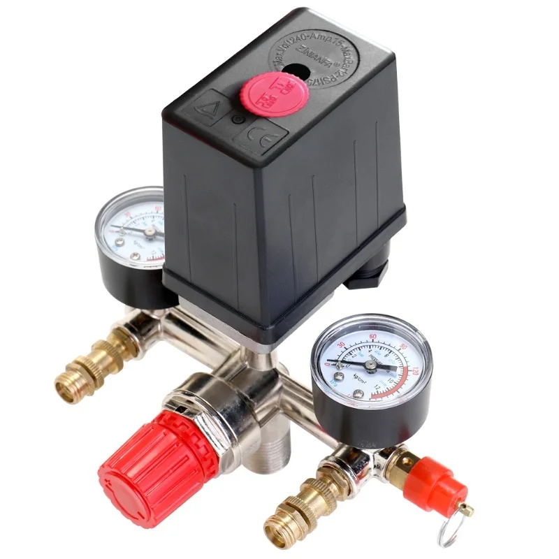 

Регулятор давления для малогабаритного воздушного компрессора 125 PSI / 12 бар с регулируемым клапаном и индикатором