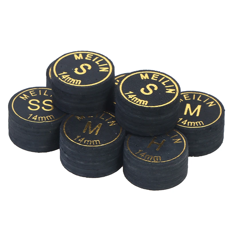 2 szt./partia Końcówka do kija bilardowego 14 mm, japońska, wysokiej jakości, skóra świńska, 9 warstw, do snookera