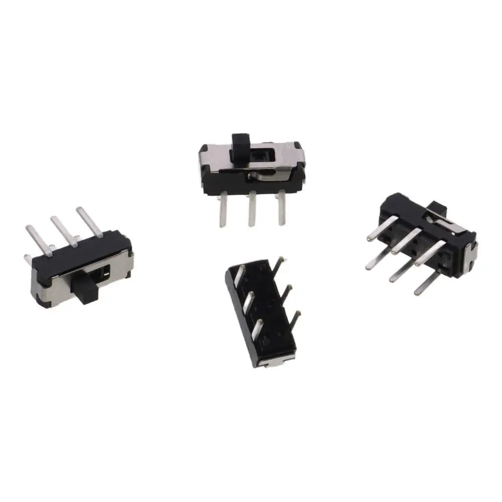 2 Position DPDT 2P2T 6 Pin PCB Panel Mini Vertical Slide Switch, 6 Piece