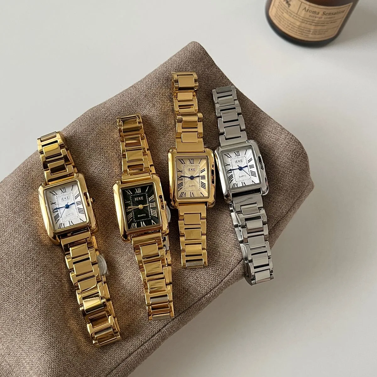 Women Quartz Watch Luxury Rectangle Dial Reloj Vintage Simple New Clock Ladies Stainless Steel Orologio Gold Sliver Wristwatch