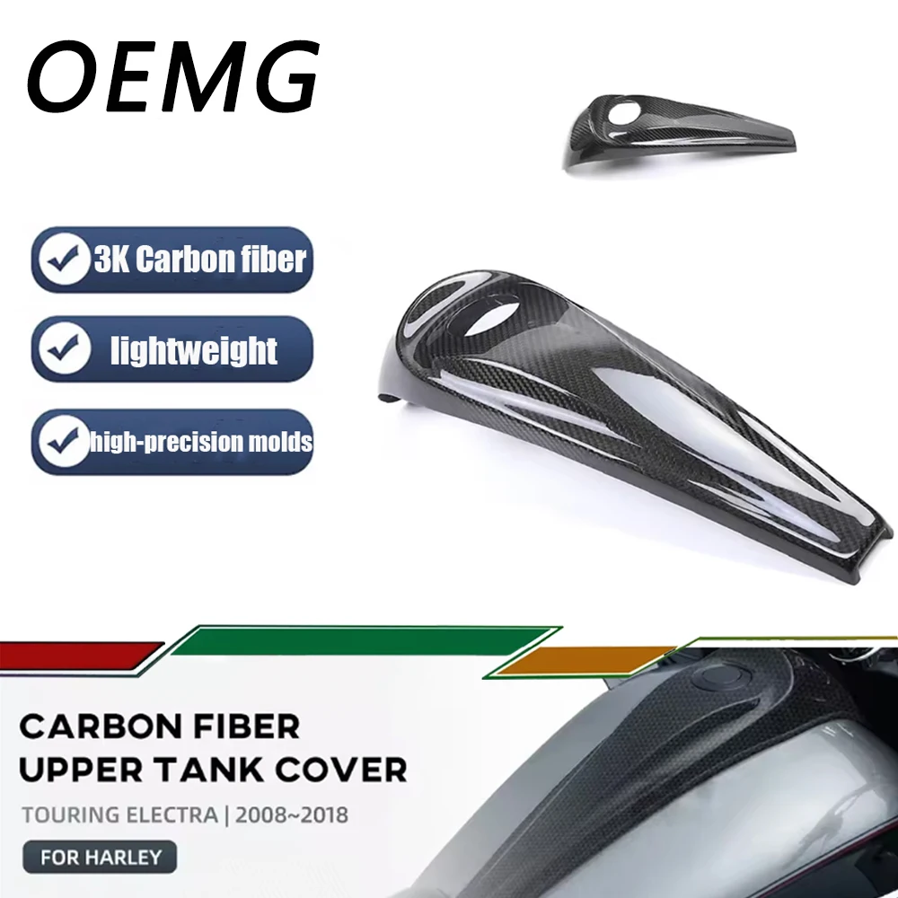 

Комплект обтекателей бака мотоцикла из 100% углеродного волокна для Harley Davidson Touring Electra Glides Street Road Trike 2008-2022 2021 2020