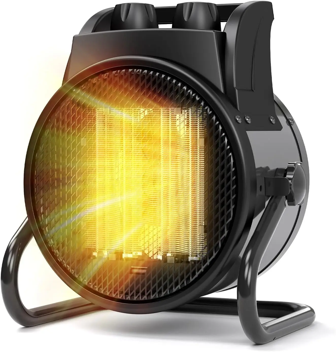 

Электрический обогреватель PTC мощностью 1500 Вт с термостатом, портативный внутренний/наружный обогреватель, регулируемый угол, защита от перегрева