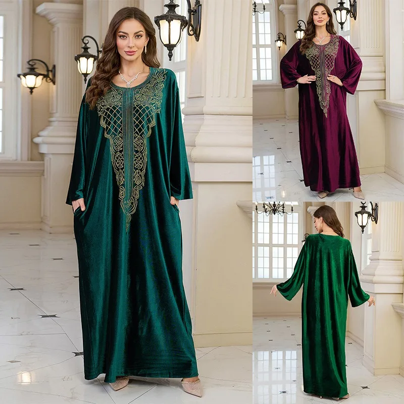 

1pcs Women's Embroidered Loose Robe Nightgown Resort Beach Cover Up Dress Bikini Outerwear Blouse