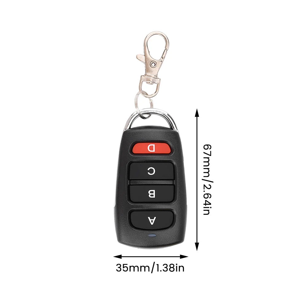 433MHz RF Wireless Remote Control 4 Keys Auto Copy Universal Smart Controller Cloning Electric gate Duplicator Key Garage Door