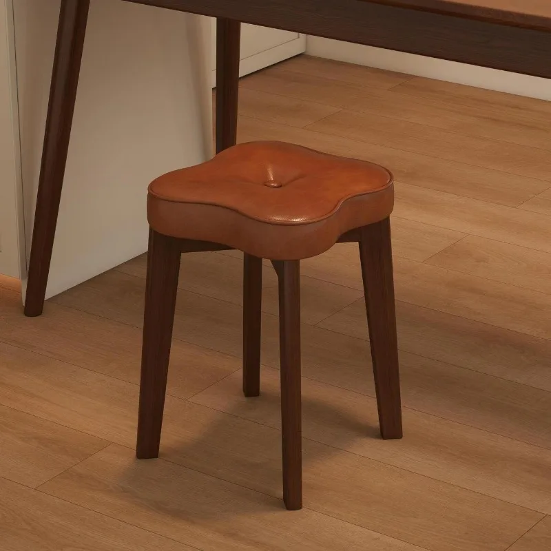 Solid wood stools can be stacked for meals, spare stools in the living room, dining table, wooden stools, and shoe stools