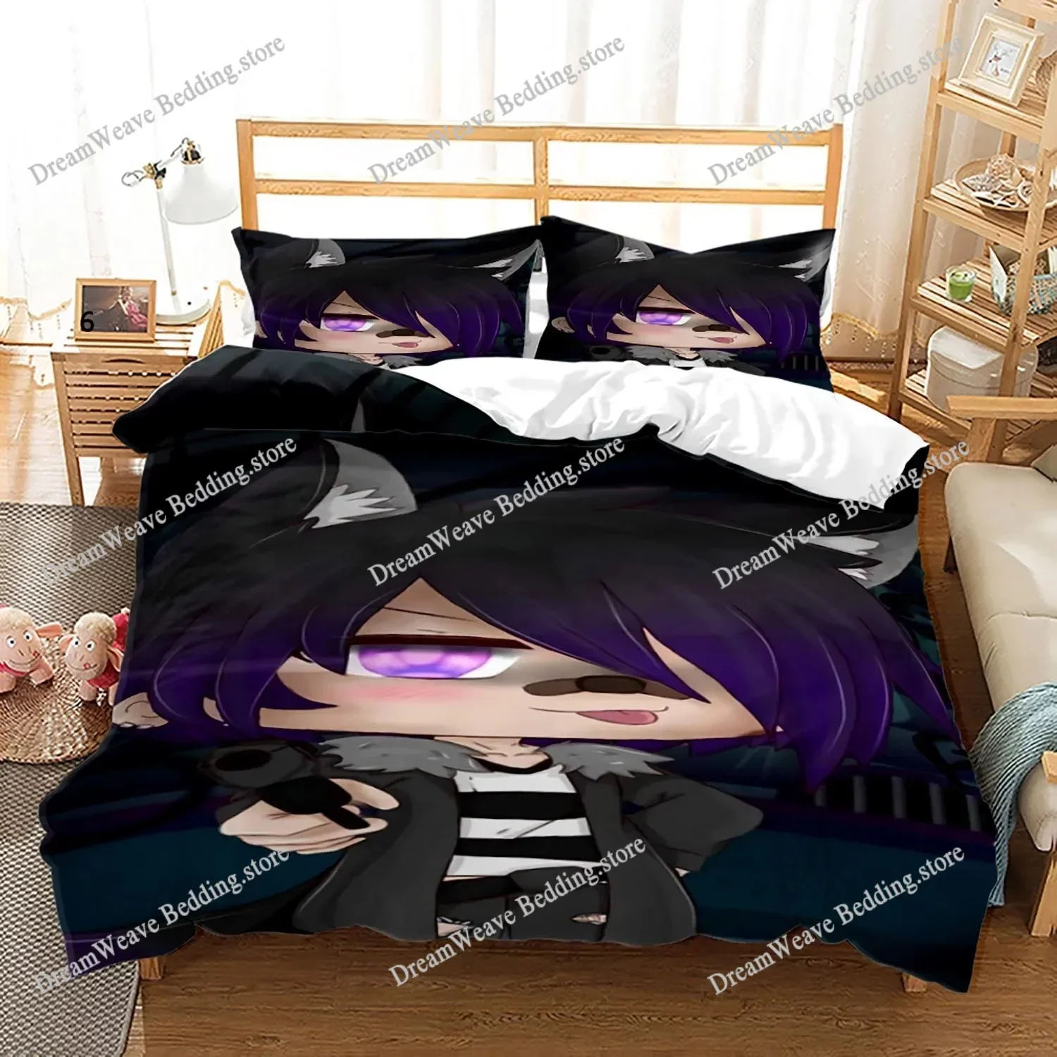3D Printed Gacha Life Bedding Set Boys Girls Twin Queen Size Duvet Cover Pillowcase Bed Kids Adult Fashion Home TextileFQH