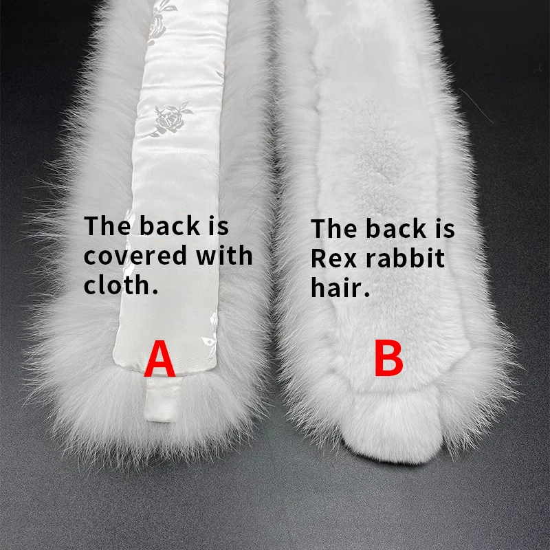 New double-sided fur Fox fur bib girl winter fur ball  real fur  warm fur collar long fur scarf Luxurious atmosphere