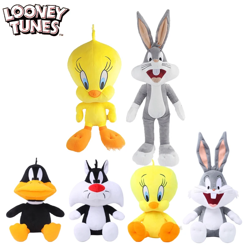 Neues 20 cm originales Looney Tunes Bugs Bunny Plüschtier Classic 32 cm Tweety Q Series Lola Bunny Daffy Cartoon Peluche