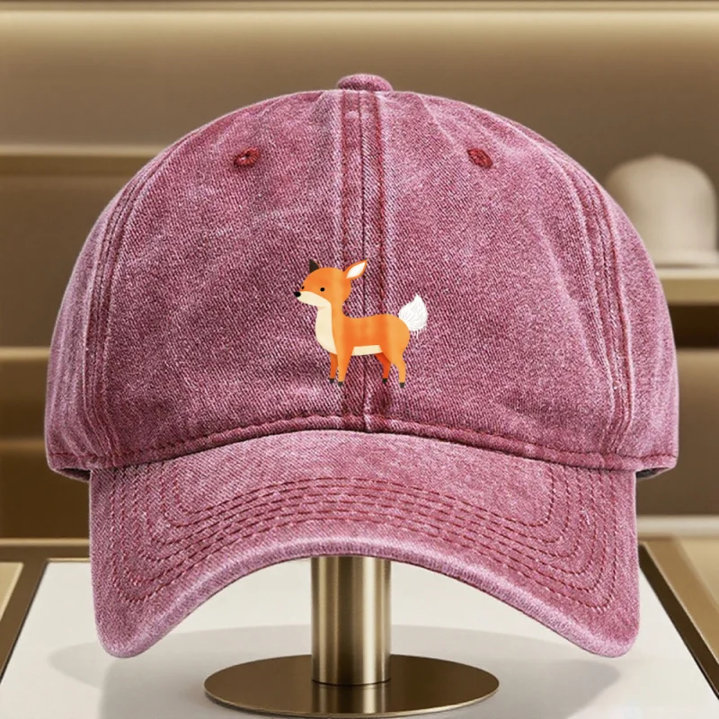 

Cute fawn pattern printed baseball cap, suitable for daily casual fashion, multifunctional city commuting hat, suitable for both