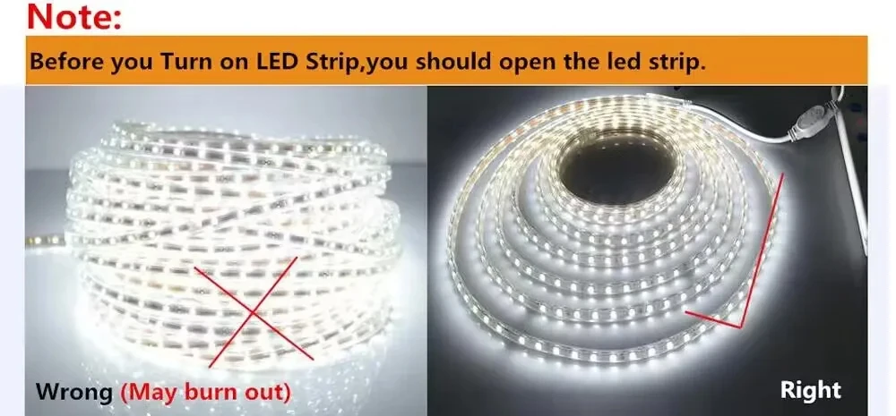 AC 220V 110V COB LED Strip 5M 10M 20M 50M Flexible LED Tape Ribbon with 2pin Cable/EU US Plug 240LEDs Density Linear Light