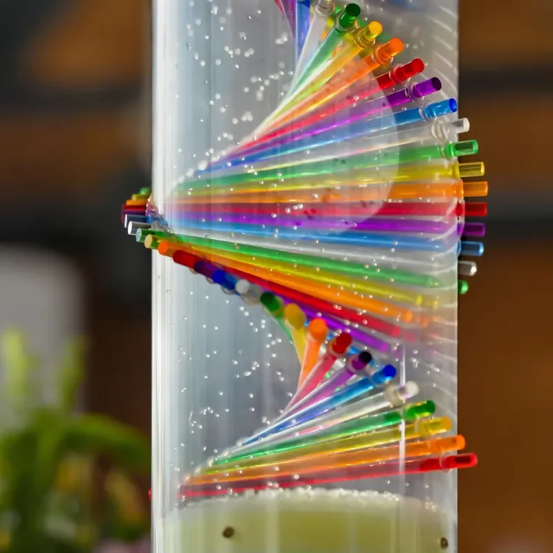 Custom Spiral Rain Stick 40-110cm Colorful Crystal Long Tube Musical Instrument for Sound Healing Meditation Relaxation