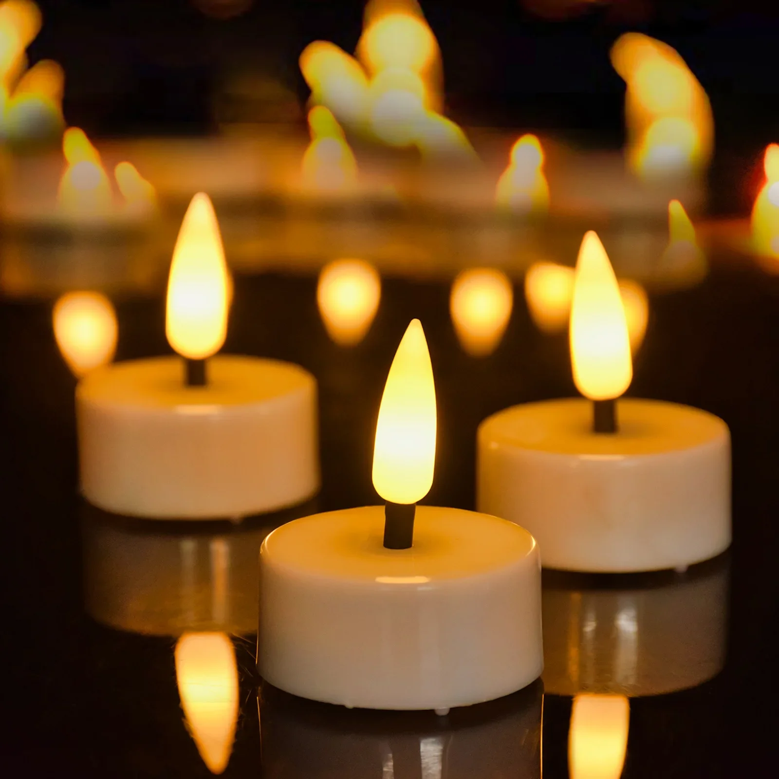 3/6Pcs Flameless LED Candles Flickering Battery Tea Lights Birthday Wedding Party Electric Candles Xmas Table Decoration Light