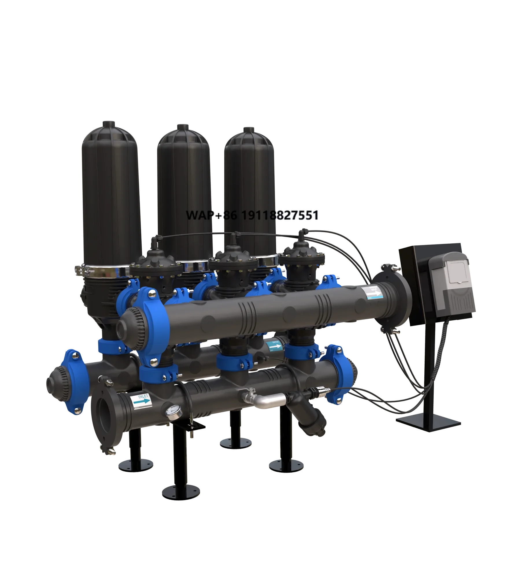 AIGER Water Treatment Automatic Backwash Backflushing Drip Irrigation Disc Filter