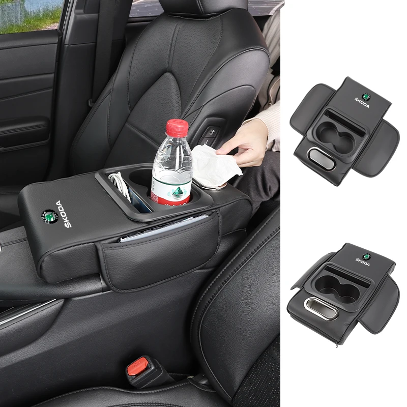 

Car Armrest Box Cushion Console Storage Box Elbow Rest Pad Accessories For Skoda Octavia Rapid Kodiaq Superb Derivative Karoq Fa