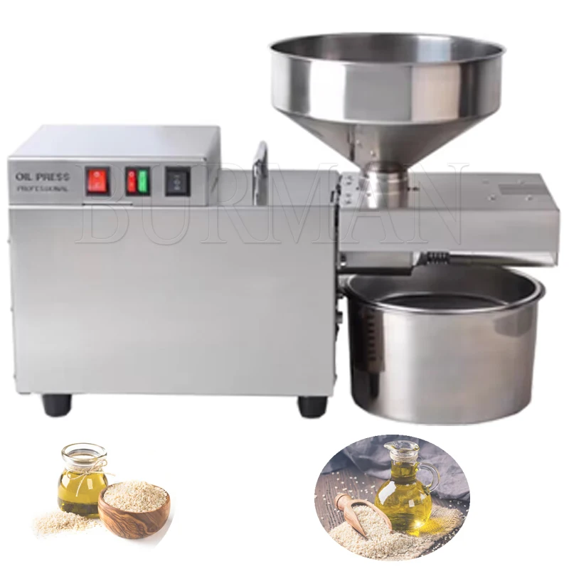 

New Stainless Steel Oil Press Household Commercial Small Full Automatic Hot Cold Domestic Low Noise