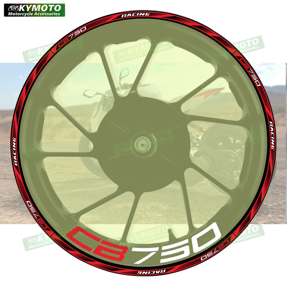 

For Honda CB750 CB750 motorcycle accessories 17 inch front and rear wheel decals fairing wheel hub reflective stripe stickers