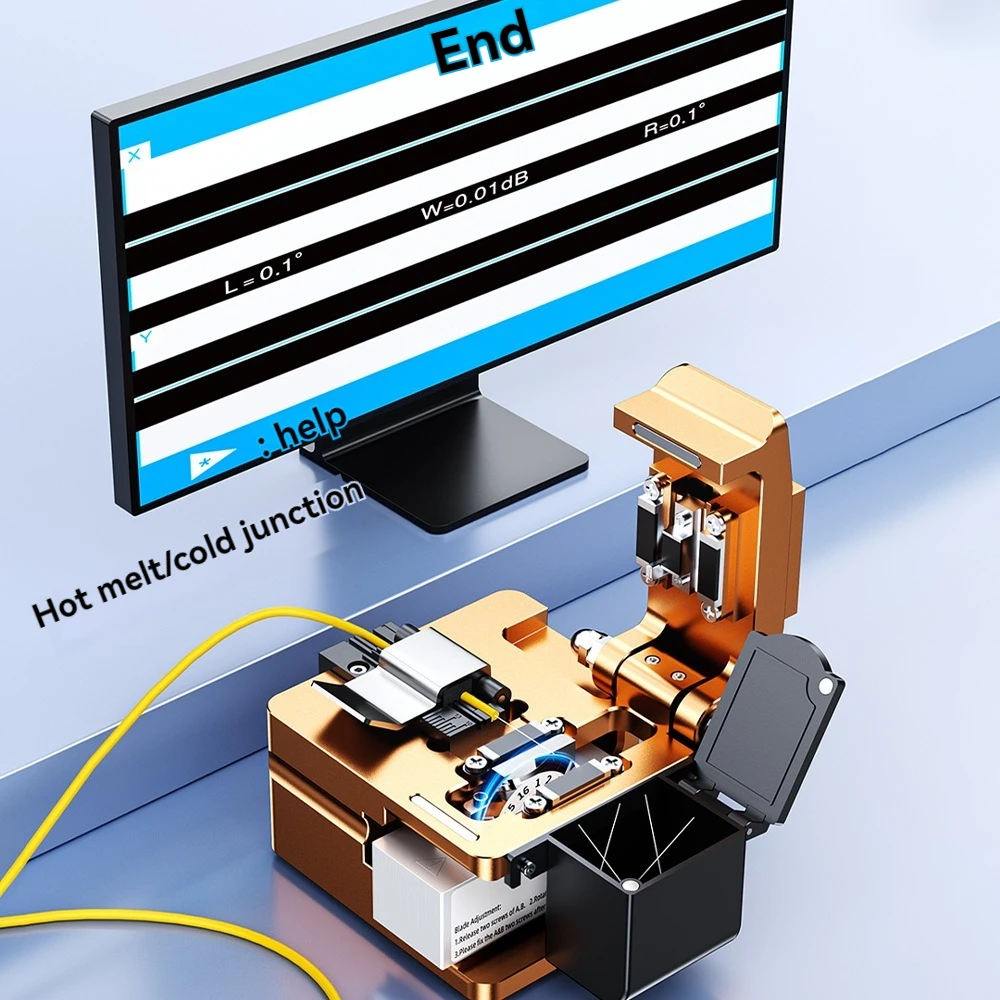

High Precision Fusion Splicer Optical Fiber Cutter FTTH Optic Fiber Cleaver S09