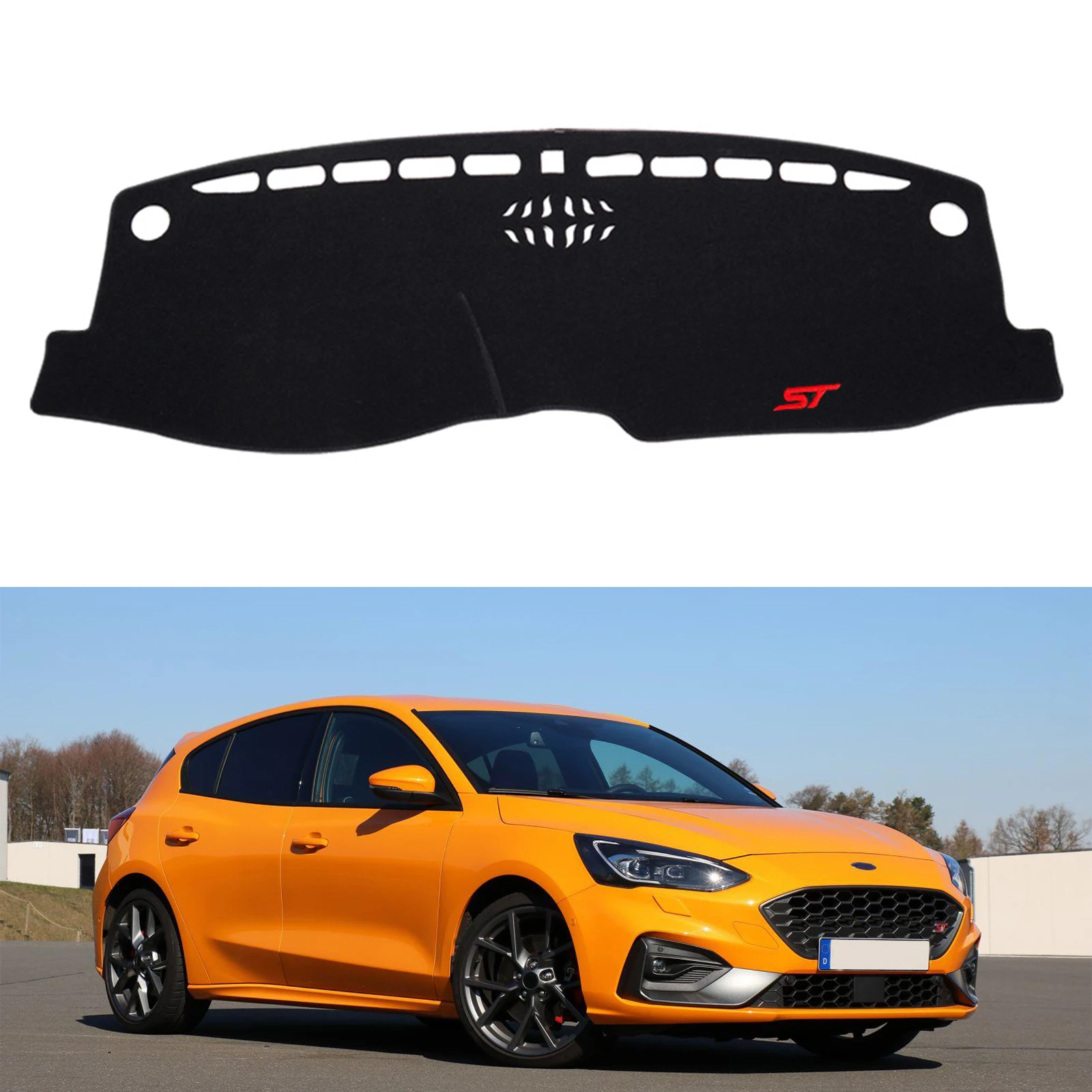 

Car Dashboard Mat for Ford Focus ST RS 2024 - 2019 Sunshade Protective Carpet Dash Mat Dashmat