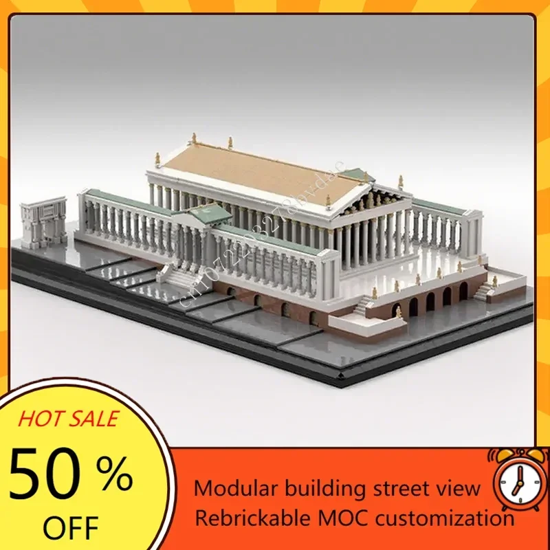 

6606 шт. индивидуальные модульные MOC Tempio Di Venere, модель с видом на улицу, головоломка, развивающая игрушка для детей, подарки на день рождения, Рождество