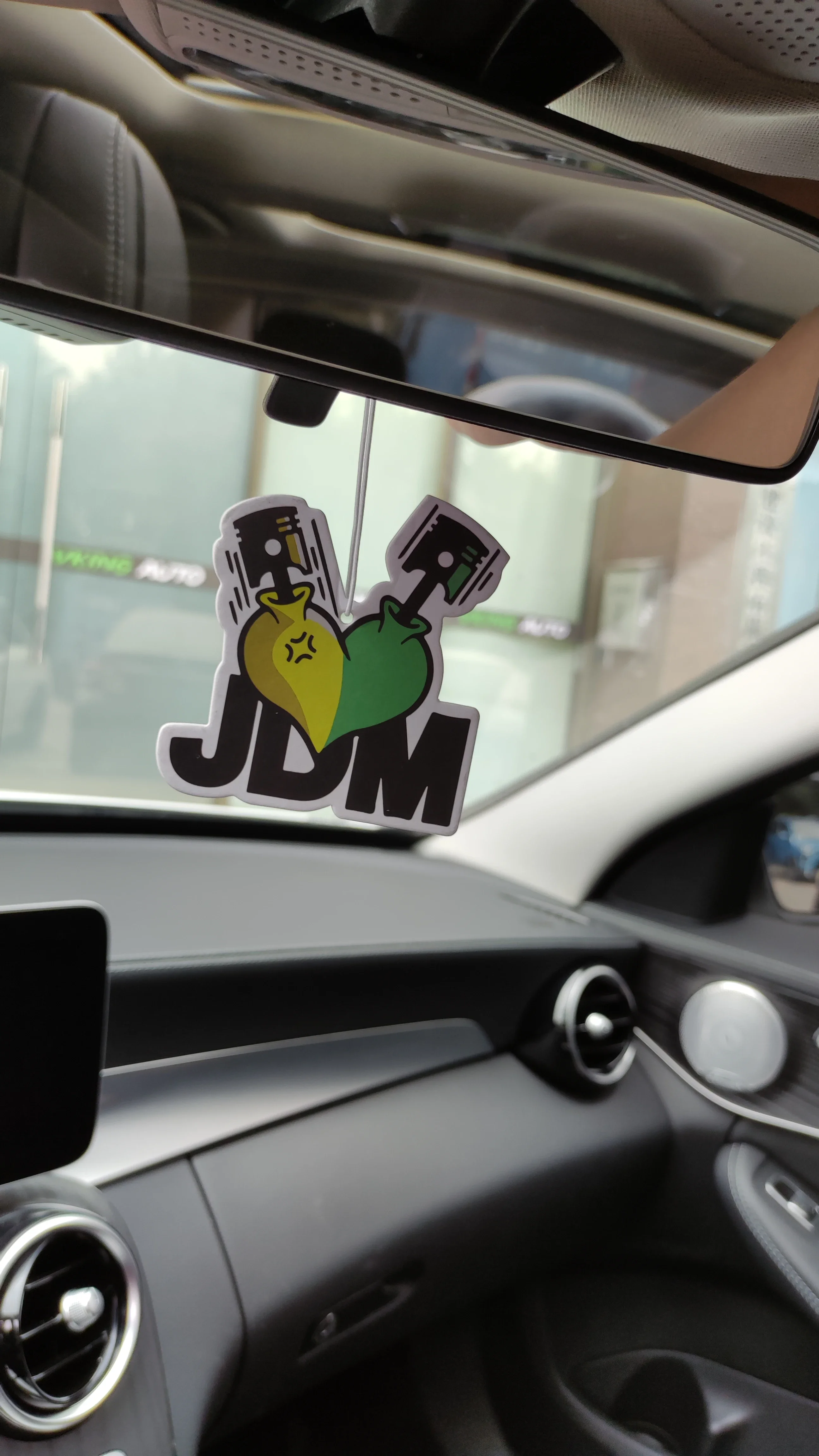 معلقة سيارة معطّر الهواء الجنس فتاة JDM نمط مرآة الرؤية الخلفية العطور نكهة توربو الصلبة ورقة اكسسوارات السيارات سباق #3