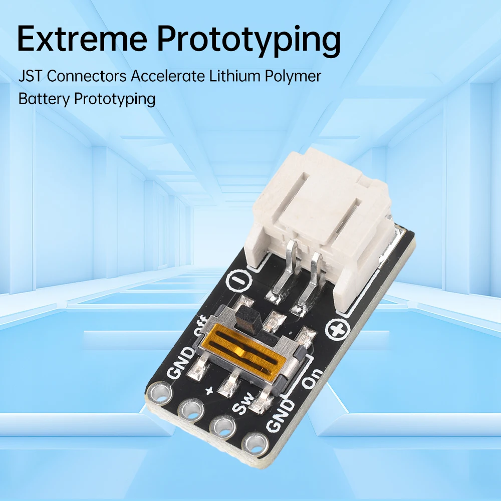 Switched JST-PH 2-pin Connector SMT Right-Angle Splitter Board Power Module 600mA For Multiple Battery Plug And Play Tail Fiber