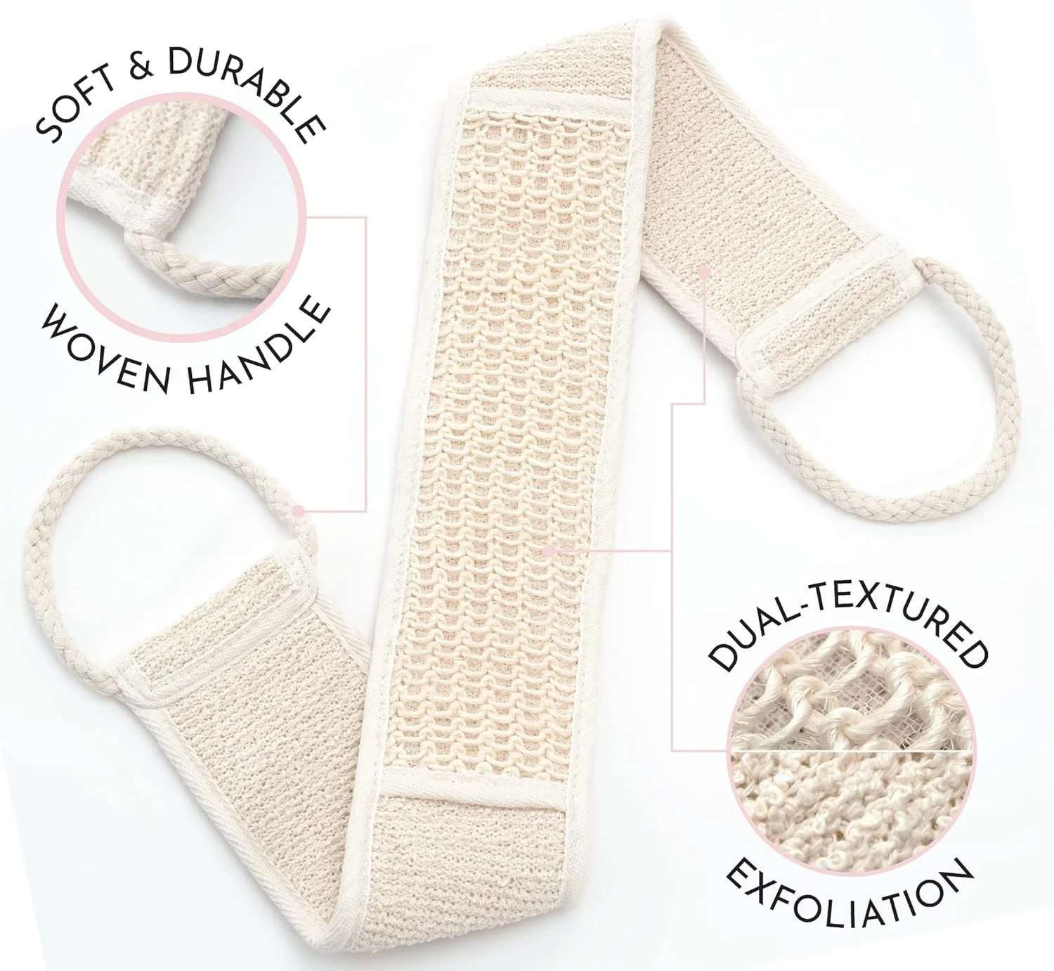 1/2 قطعة لينة الطبيعية التقشير اللوف حمام دش للجنسين تدليك سبا الغسيل الإسفنج حزام الظهر الجسم الجلد الصحة تنظيف فرشاة #4