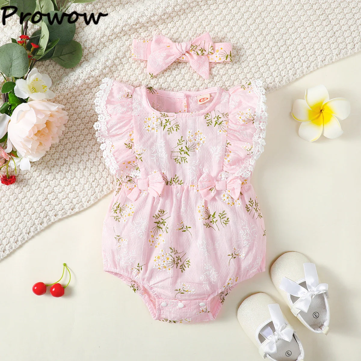 

Комбинезон и повязка на голову для маленьких девочек, 2 шт.