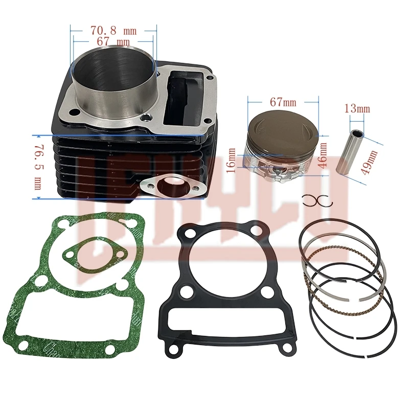 

Motorcycle 67mm Cylinder Kit Motor for TYAN TY223 TY250 Bosuer Dirt Bike Vento Tornado Rocketman Crossmax Workman 250 MotoBlock