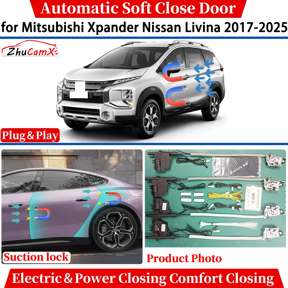 

for Mitsubishi Xpander Nissan Livina 2017-2025 Car Automatic Soft Close Door Electric Power Comfort Closing Suction lock System