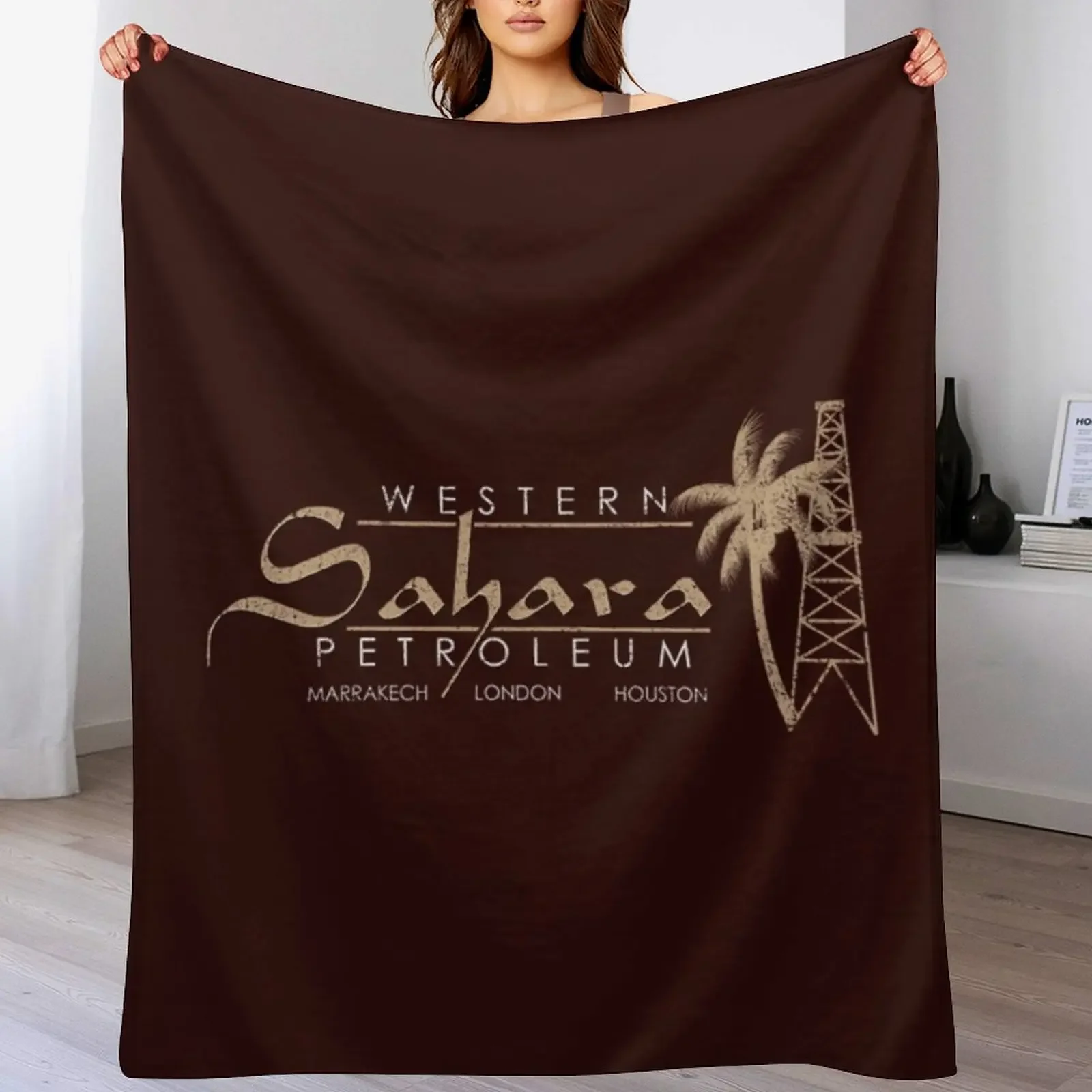 Secondhand Lions T-ShirtWestern Sahara Petroleum, distressed Throw Blanket Luxury St Camping Blankets