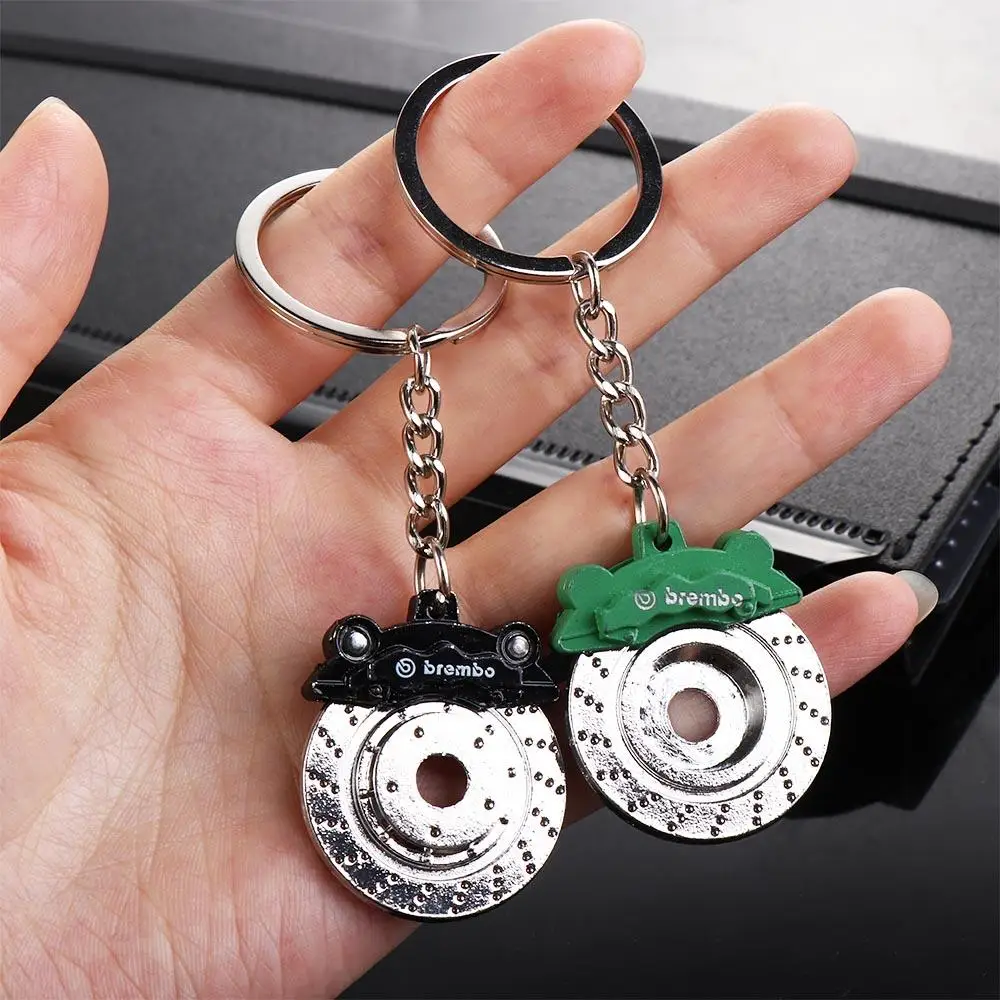 Pendant Anti-lost Car Key Buckle Bag Pendant Waist Key Ring Brake Disc Keychains Disc Brake Key Chain Wheel Caliper Keyrings