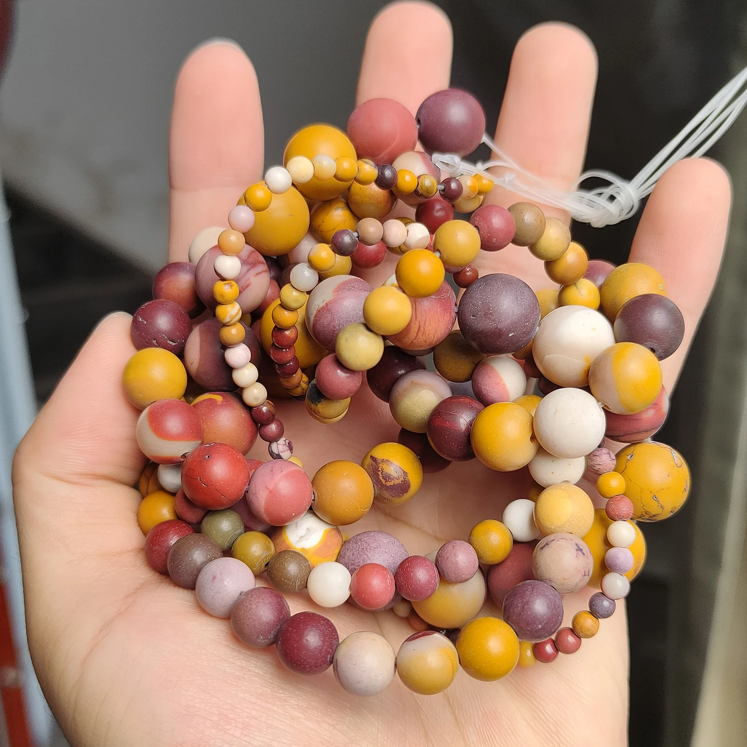 Matte Natural Stone Mookaite Mookite Jasper Round Stone Beads For Jewelry Making DIY Bracelet 15