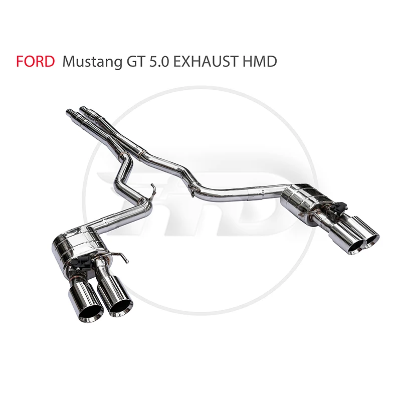 

HMD Exhaust System Stainless Steel Performance Catback for Ford Mustang GT 5.0L Muffler With Valve