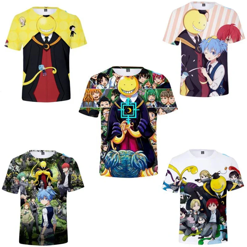 T-shirt imprimé 3D Koro Sensei pour enfants, Streetwear décontracté, Vêtements Hip Hop, Anime Assassination Irritation Room, Garçons et filles