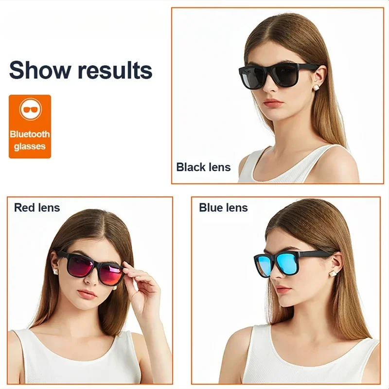 New Best Glasses Earphone Wireless Bluetooth 5.0 Headphone Light Weight Sunglasses Earbud HiFi Stereo Driving Headset Hot Sale