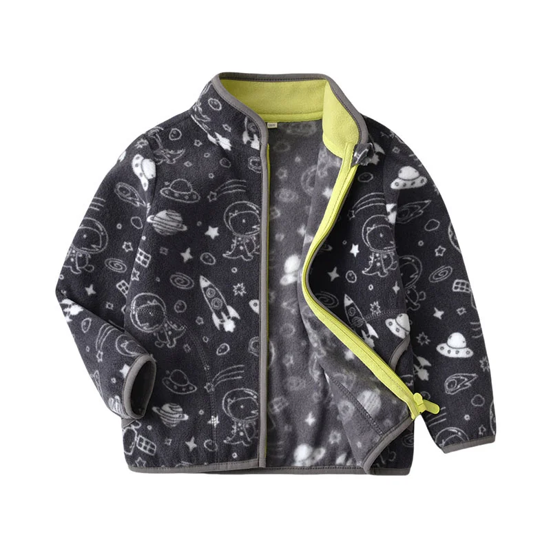 

2-8T Rockets Space Children Jackets Outwears for Boys Spring Autumn Zipper Cute Hot Selling Warm Clothing Baby Coats Clothing