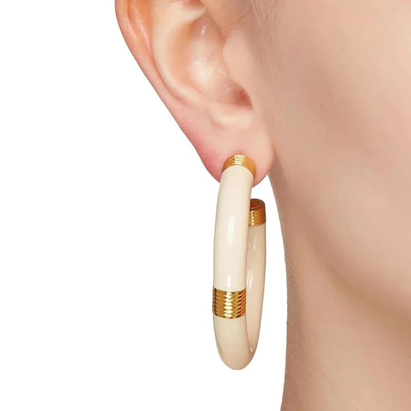 

Large Enamel Circle Earrings for Women Alloy Exaggerated Contrasting Color C Circle Fashion Earring Jewelry Accessories Gifts