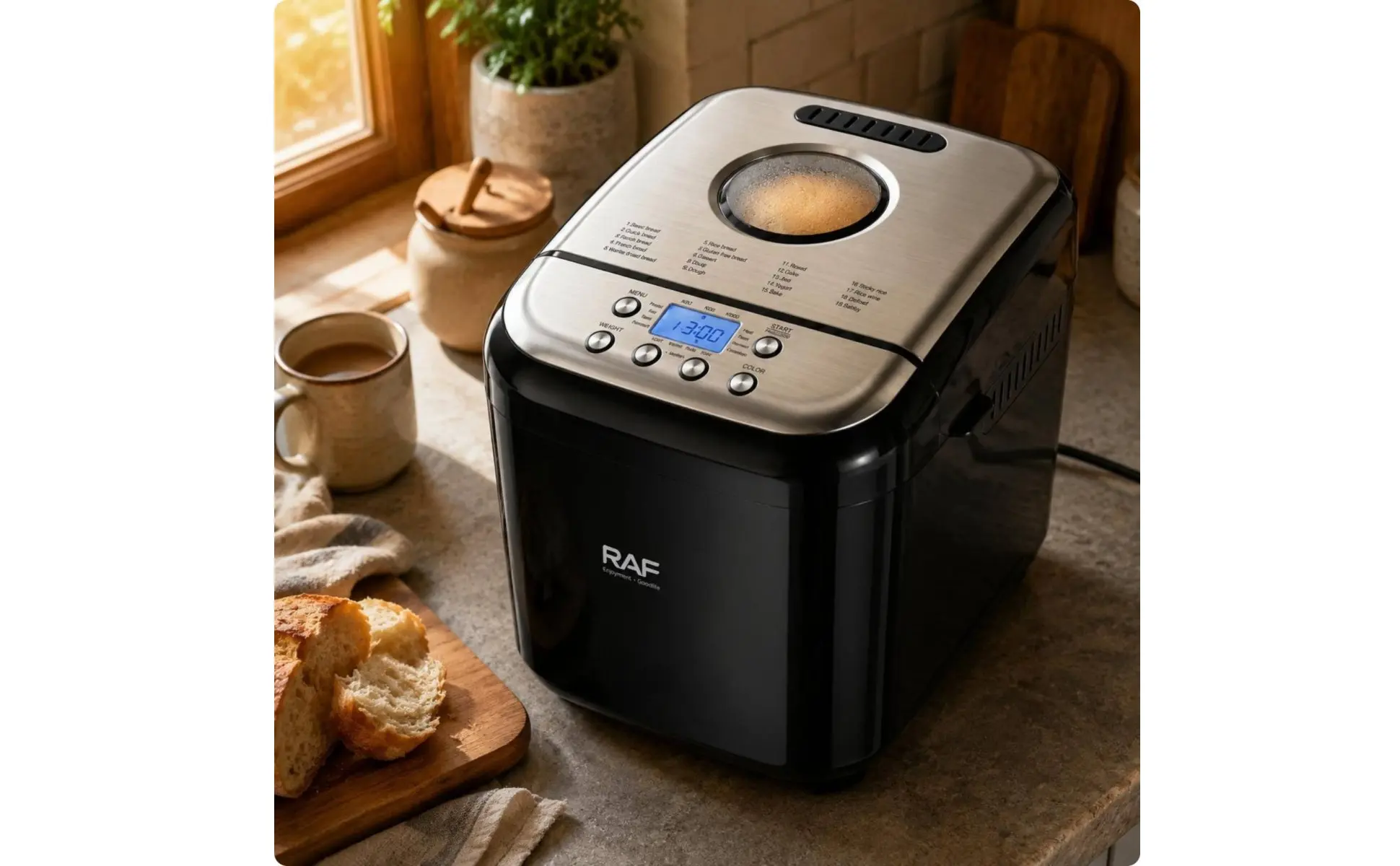 Automatic Bread Appliance 3 in 1 Bread Baking Machine Bread Mixture Appliance Constant Temperature Fermentation Kitchen