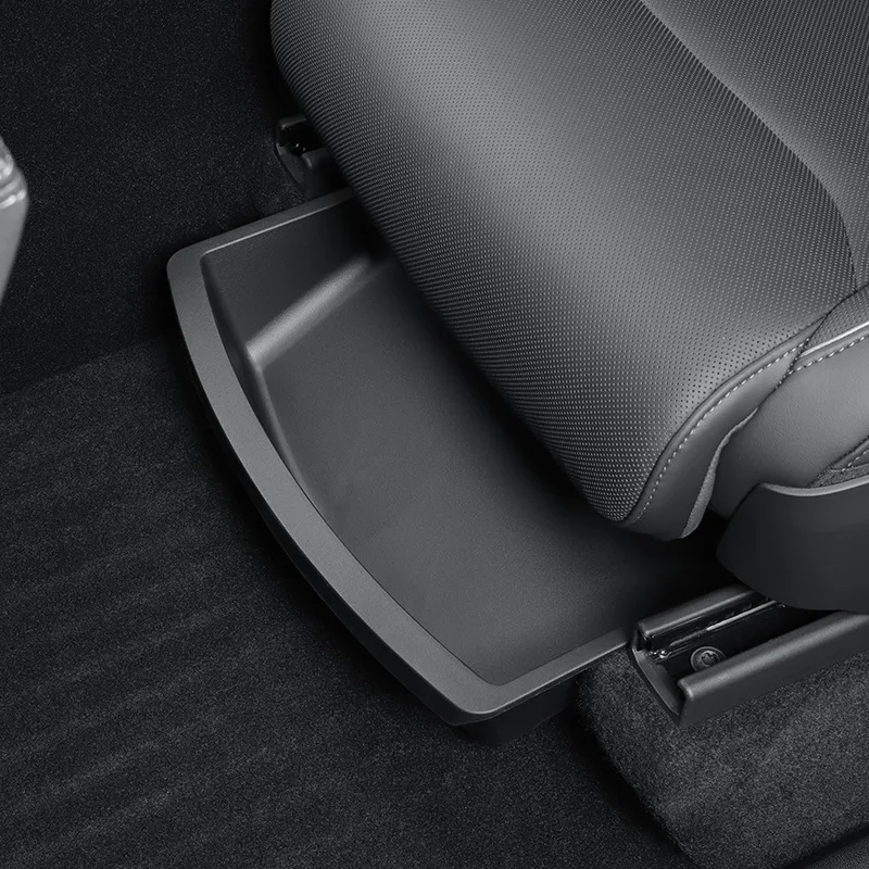 For Tesla Model YL 2025 2026 Under Seat Storage Box TPE Drawer Front Under Seat Organizer Trash Can Car Interior Accessories ﻿