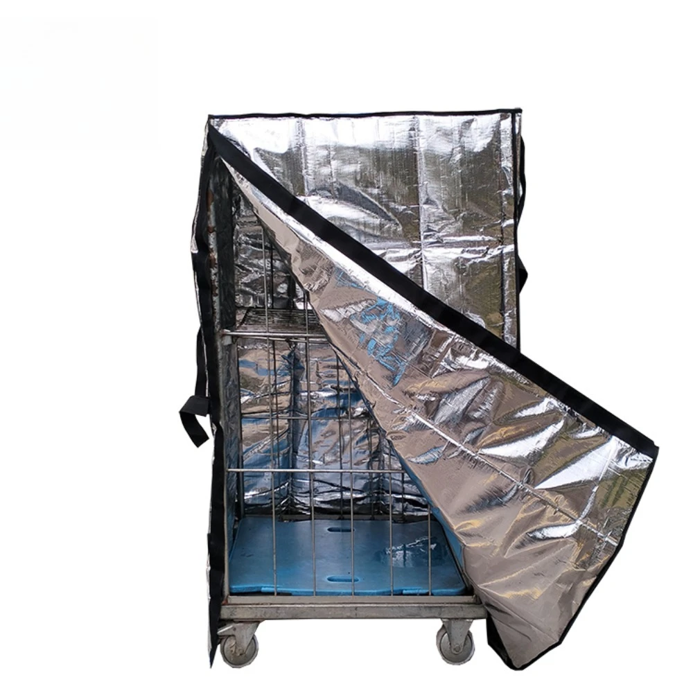 Modern Design New Fabric Cover Roll Container Cart Large Capacity Hot Cover Food Protection Roll Cage Cover