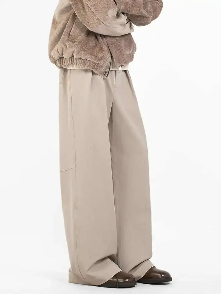 Femmes gris foncé Baggy costumes urbains pantalons surdimensionnés Harajuku japonais années 2000 Style Y2k Vintage pantalons à jambes larges vêtements 2025