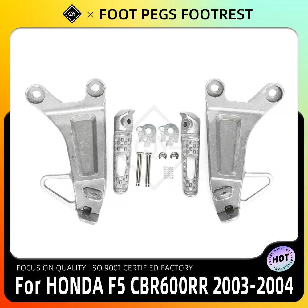

LQYL Motorcycle Rear Footrests Bracket Kit Foot Pegs Rests Assembly For Honda CBR600 RR 2003 2004 CBR600RR F5 2003 2004 CBR600