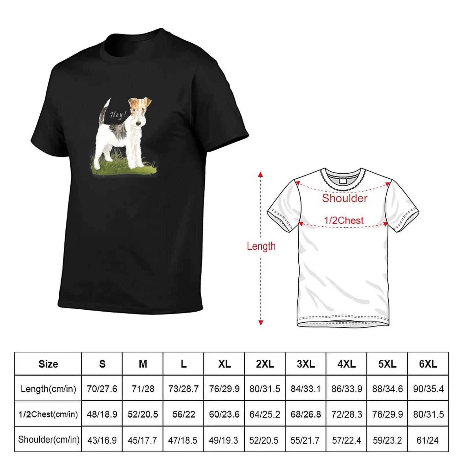 Cute Fox Terrier T-Shirt hippie clothes graphic t shirts blue archive anime plain white t shirts men