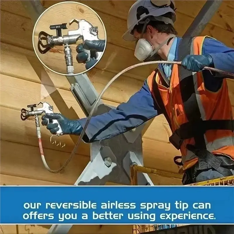 BYBS-pulverizador de pintura sin aire Compatible-boquillas de punta de pulverización reversibles 10 piezas-para Ve-Vor, Titan y la mayoría de los modelos